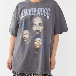 URBAN OUTFITTERS OVERSIZED SNOOP DOGG SHIRT DRESS